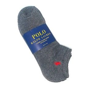 Polo Ralph Lauren Athletic Men's Classic Sport Crew Socks 6 Pairs Gray 10-13 NWT